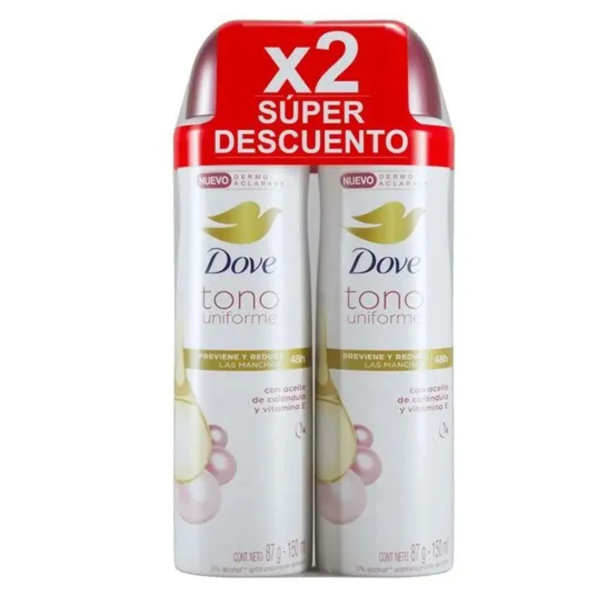 DOVE - Antitranspirante en Spray Dove Dermoaclarant Empaque 2 Und