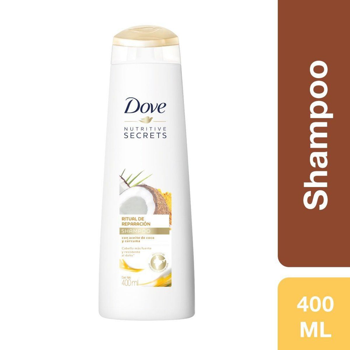 DOVE - Shampoo Dove Ritual Coco y Cúrcuma Envase 400 mL