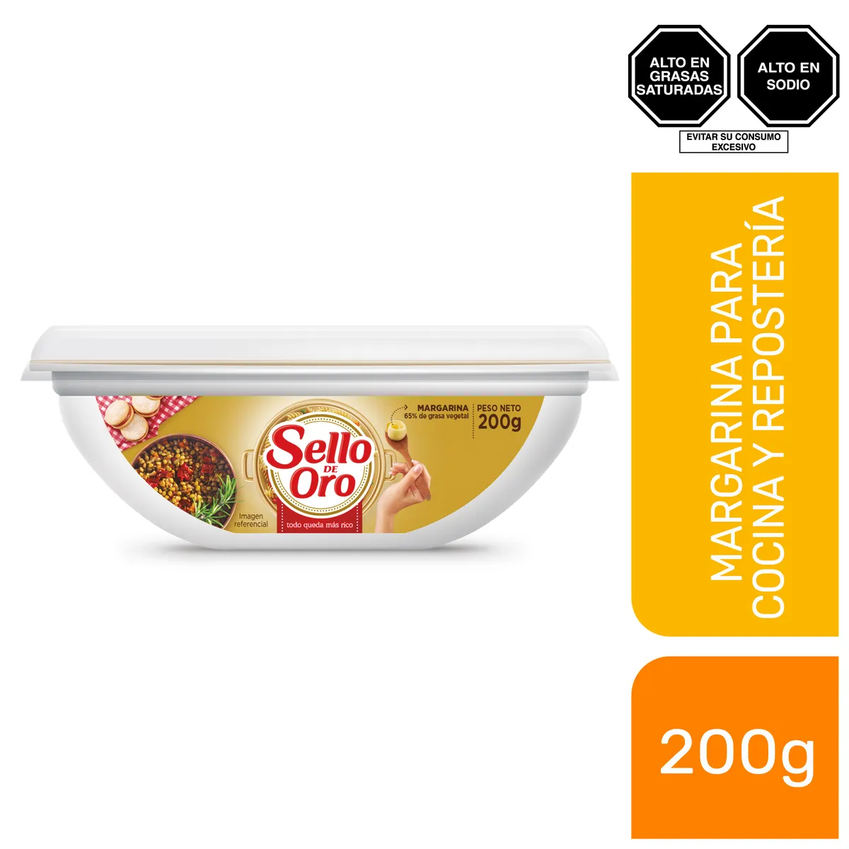 SELLO DE ORO - Margarina Sello de Oro Envase 200 g