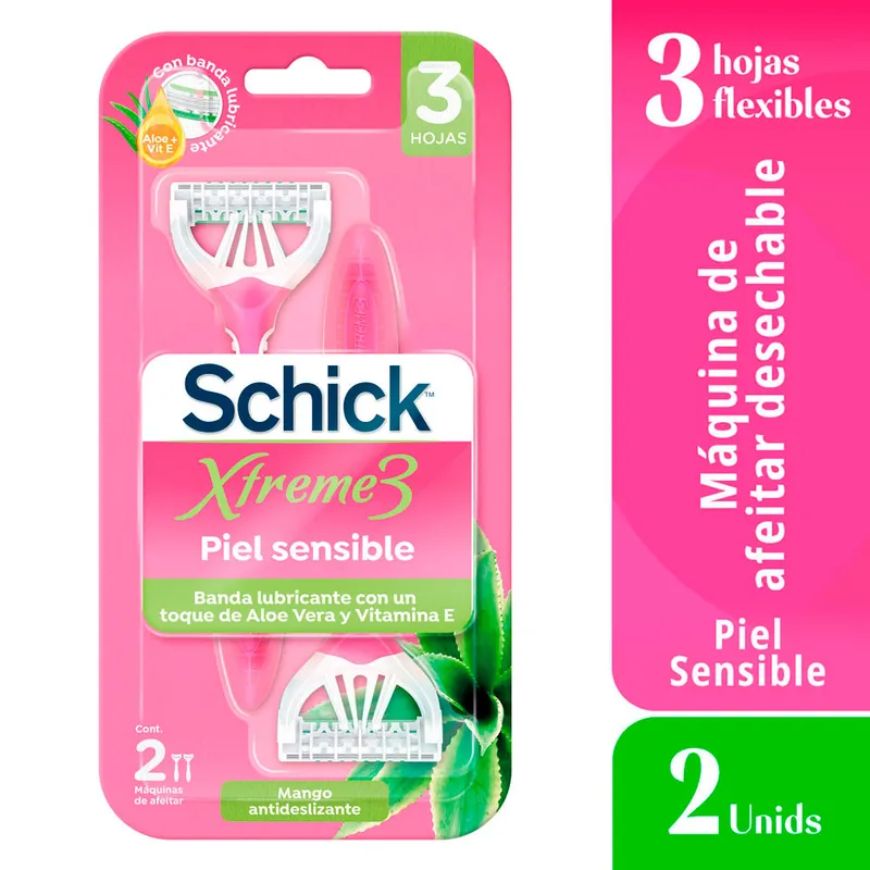 SCHICK - Máquina de Afeitar Schick Mujer Xtreme Empaque 2 Und