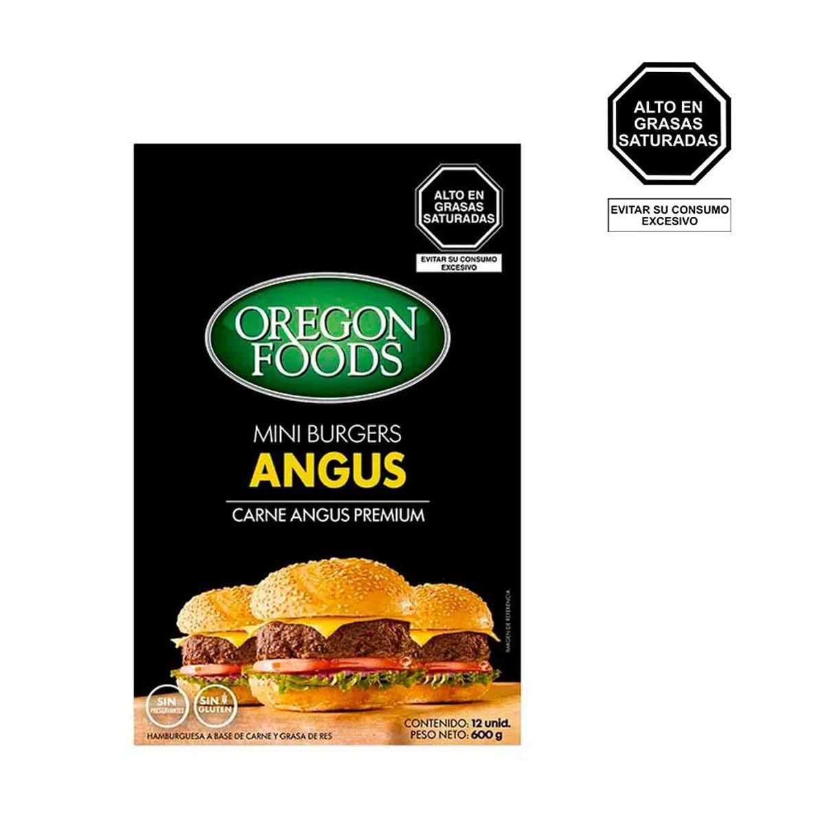 OREGON FOODS - Mini Hamburguesa de Carne Angus Oregon Foods Caja 600 g