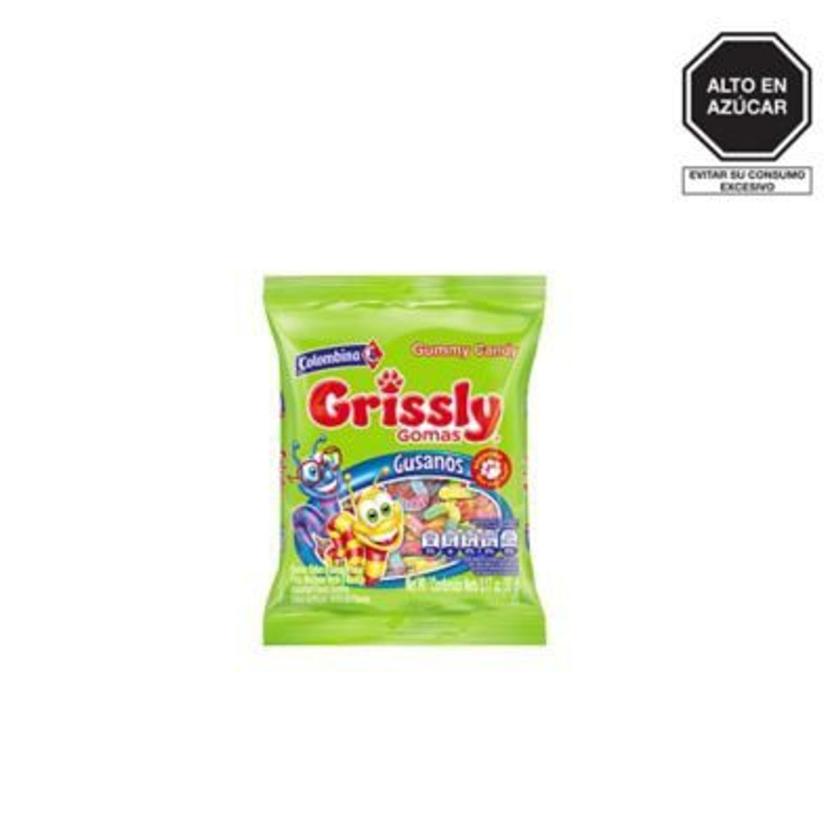 GRISSLY - Gomitas gusanos Ácidos 90 g