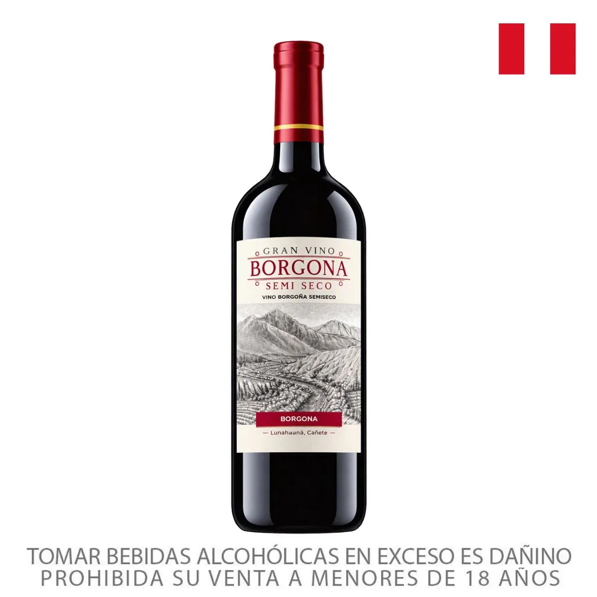 TOTTUS - Vino Tinto Tottus Borgoña Semiseco Botella 750 mL