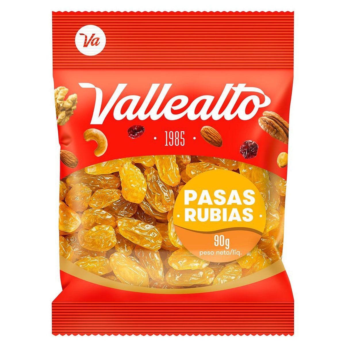 VALLEALTO - Pasas Rubias Valle Alto Bolsa 90 g