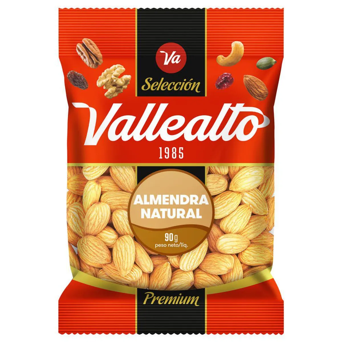 VALLEALTO - Almendra Natural Vallealto Bolsa 90 g