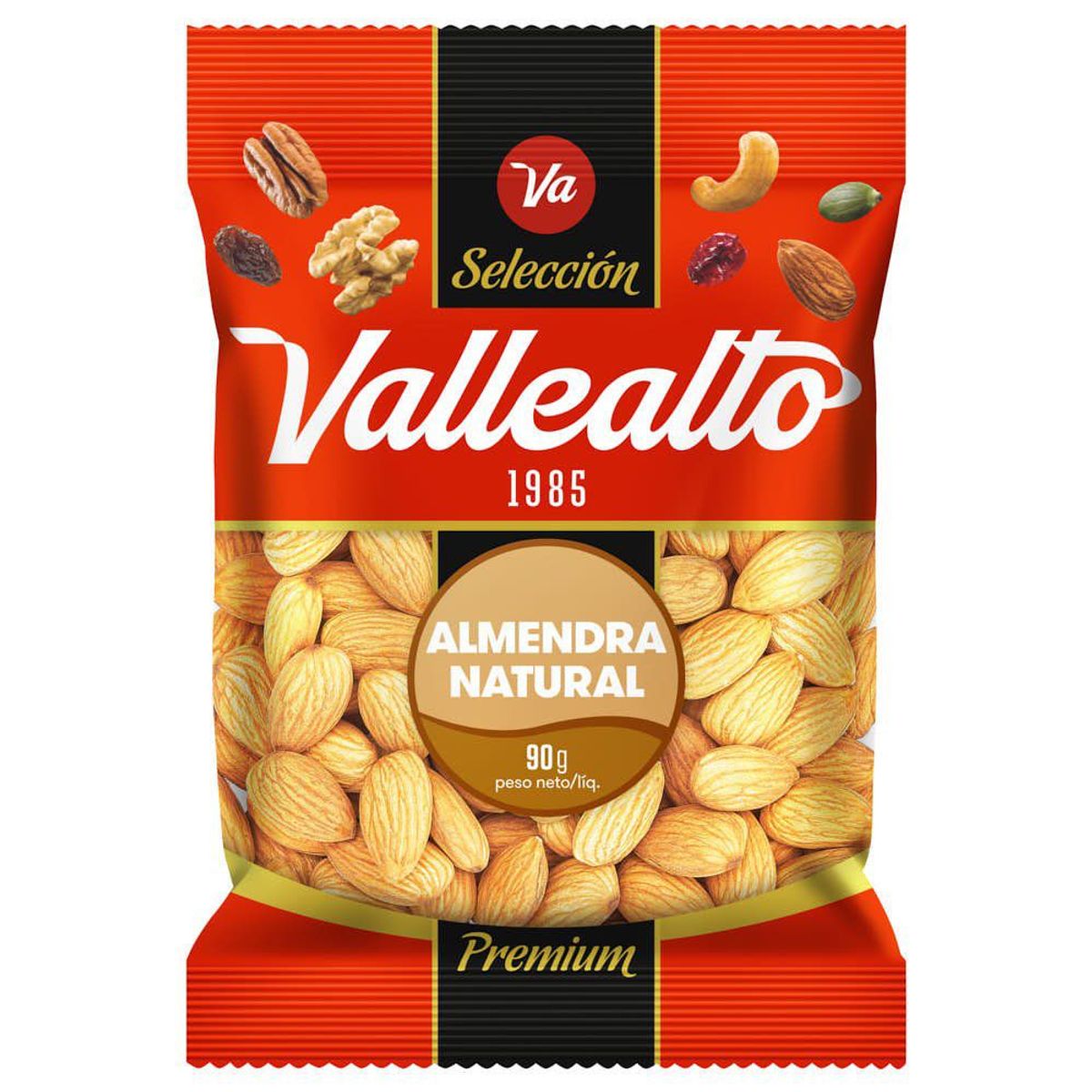 VALLEALTO - Almendra Natural Vallealto Bolsa 90 g