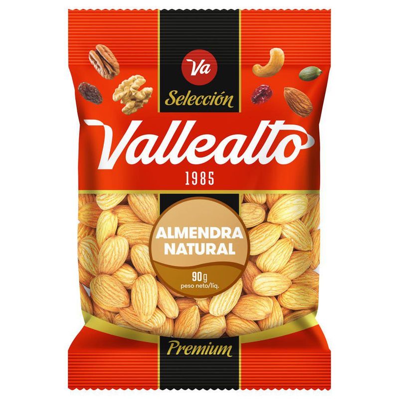 VALLEALTO - Almendra Natural Vallealto Bolsa 90 g