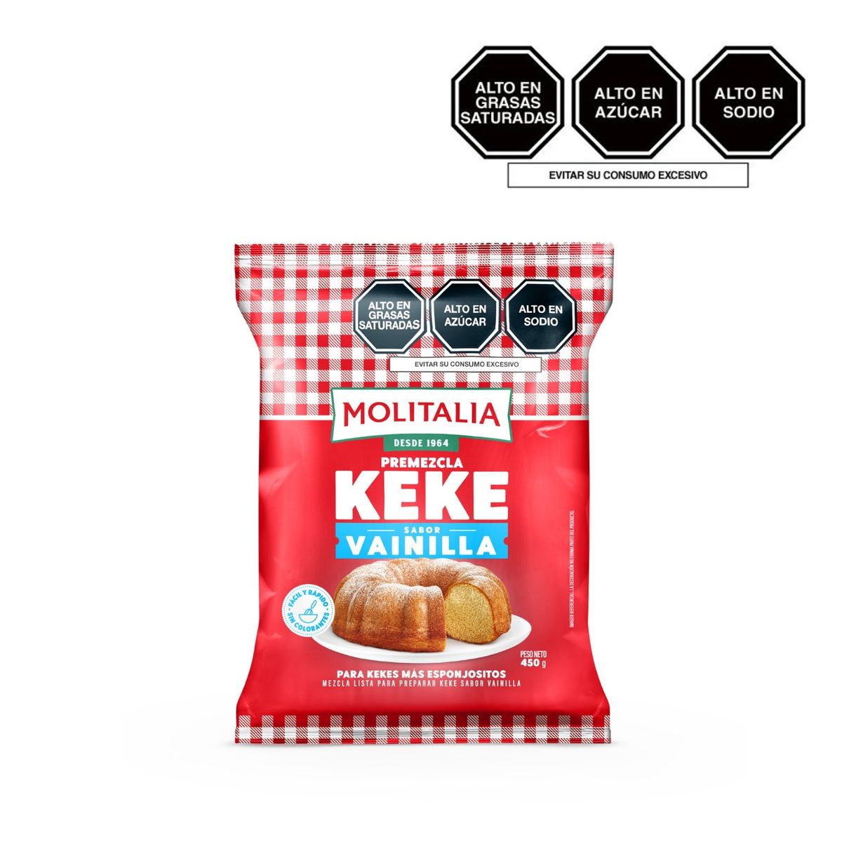 MOLITALIA - Premezcla Keke de Vainilla Molitalia Bolsa 450 g
