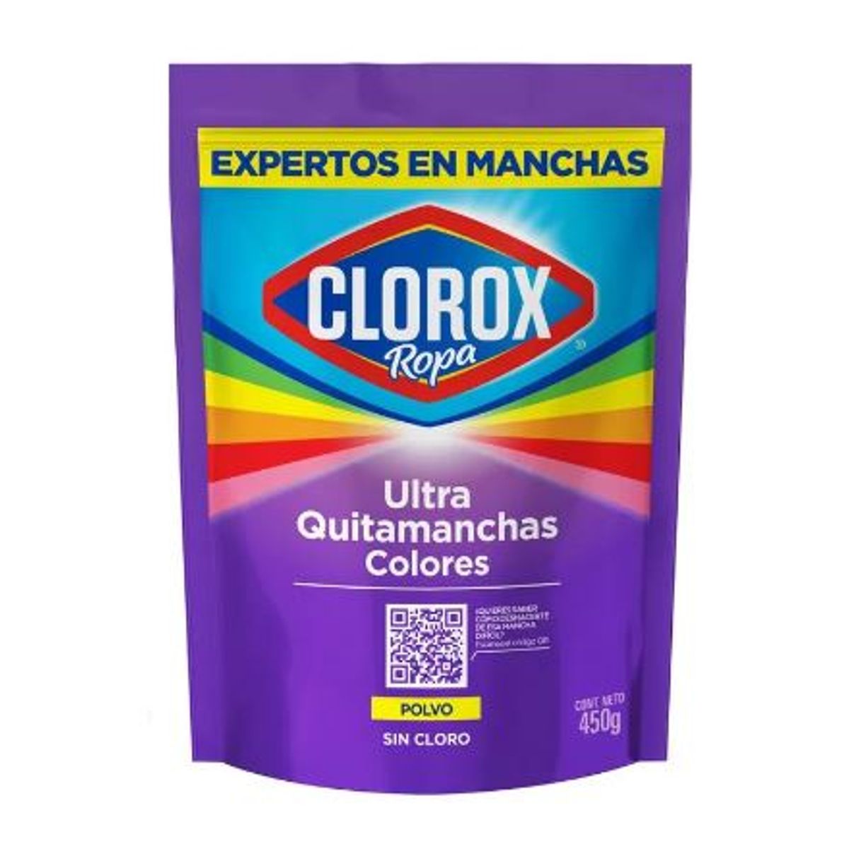 CLOROX - Ultra Quitamanchas en Polvo Clorox Ropa Color Doypack 450 g