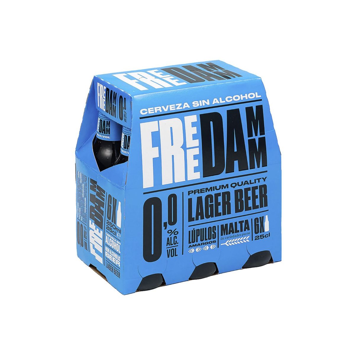 FREE DAMM - Cerveza de Malta Free Damm Sixpack Botella 250 mL