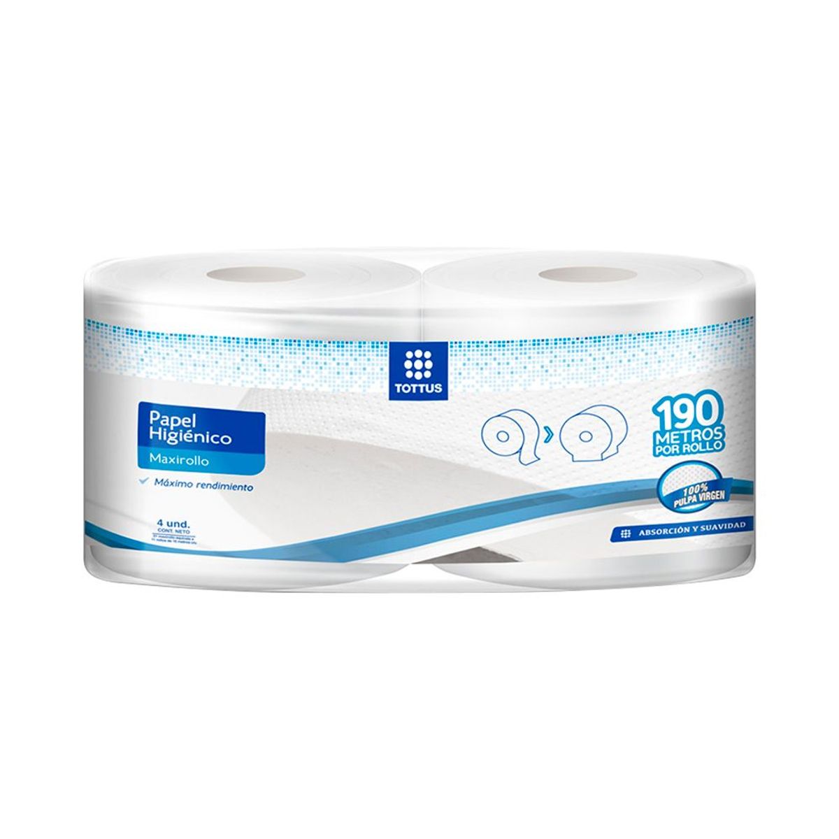 TOTTUS - Papel Higiénico Tottus Maxi Rollo Empaque 4 Und
