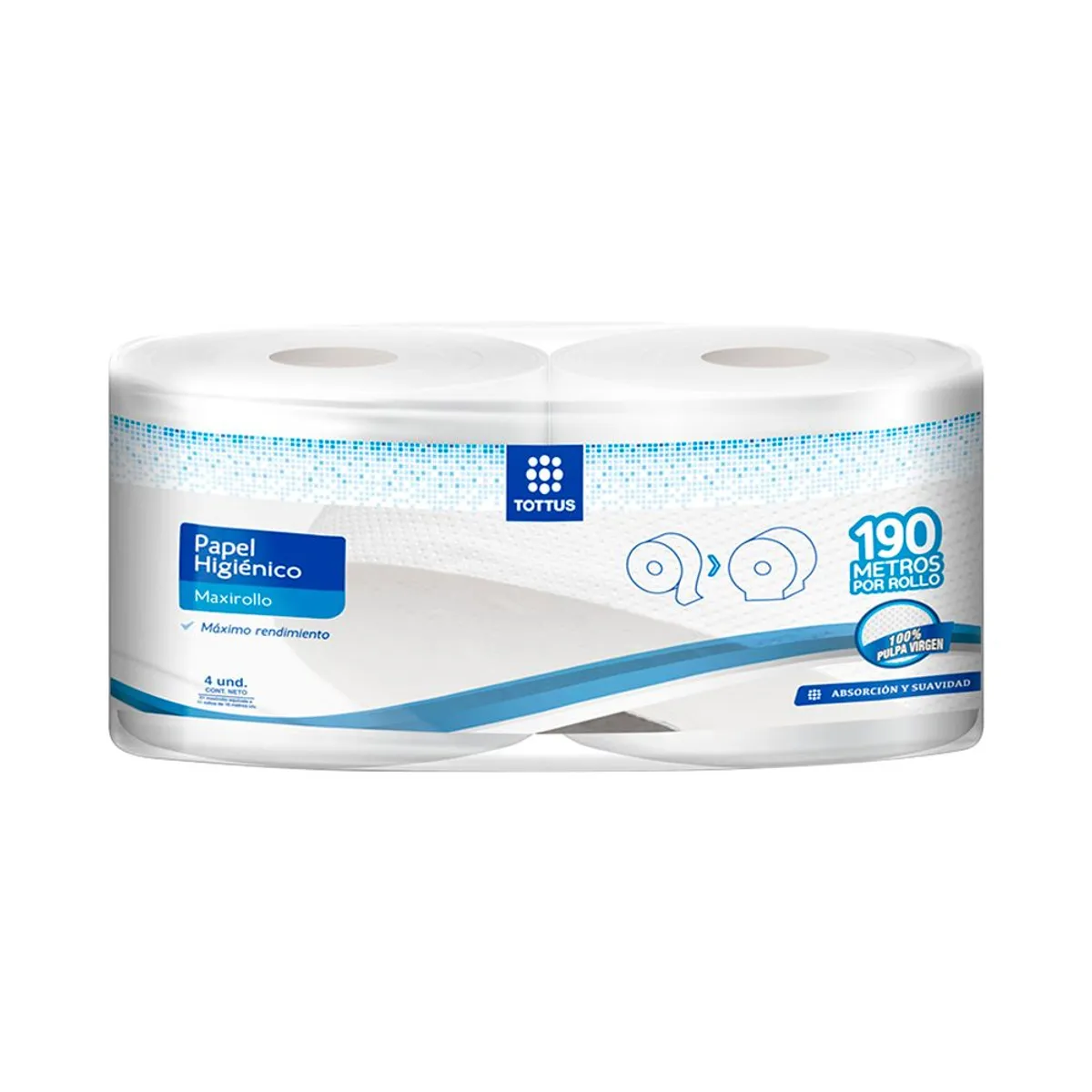 TOTTUS - Papel Higiénico Tottus Maxi Rollo Empaque 4 Und