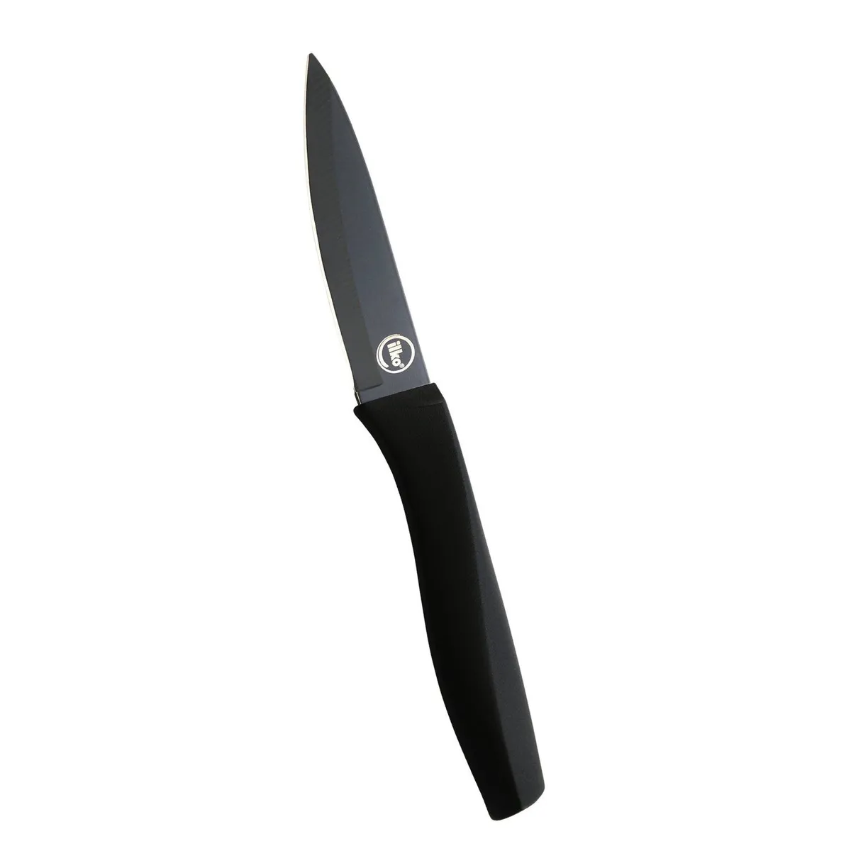 ILKO - Cuchillo Acero Inoxidable Nero Pelador 2 Piezas 9.5 cm