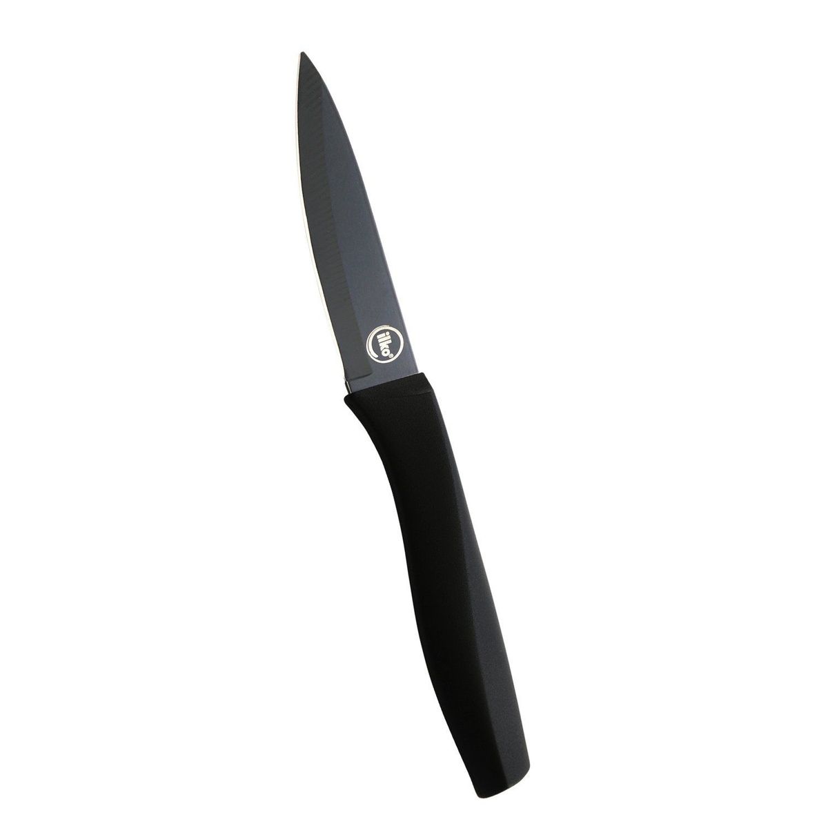ILKO - Cuchillo Acero Inoxidable Nero Pelador 2 Piezas 9.5 cm