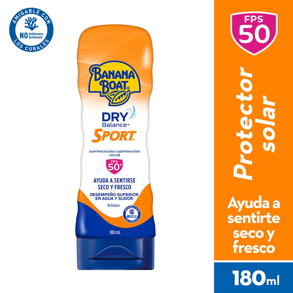 BANANA BOAT - Protector Solar Banana Boat Dry Balance FPS50 Envase 180 mL