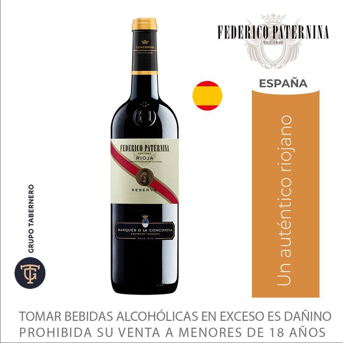 PATERNINA - Vino Paternina Banda Roja Reserva Botella 750 mL