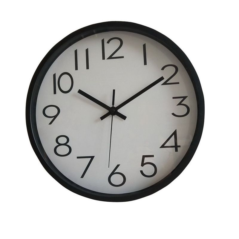 CASA JOVEN - RELOJ PARED BASICO NEGRO