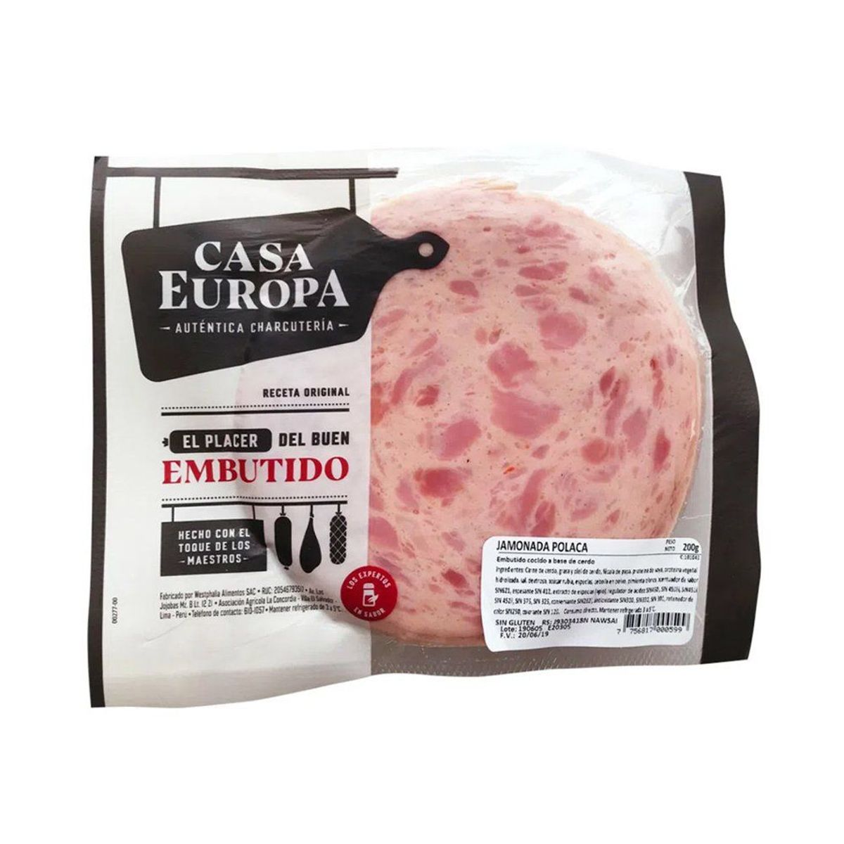 CASA EUROPA - Jamonada Polaca Casa Europa Empaque 200 g