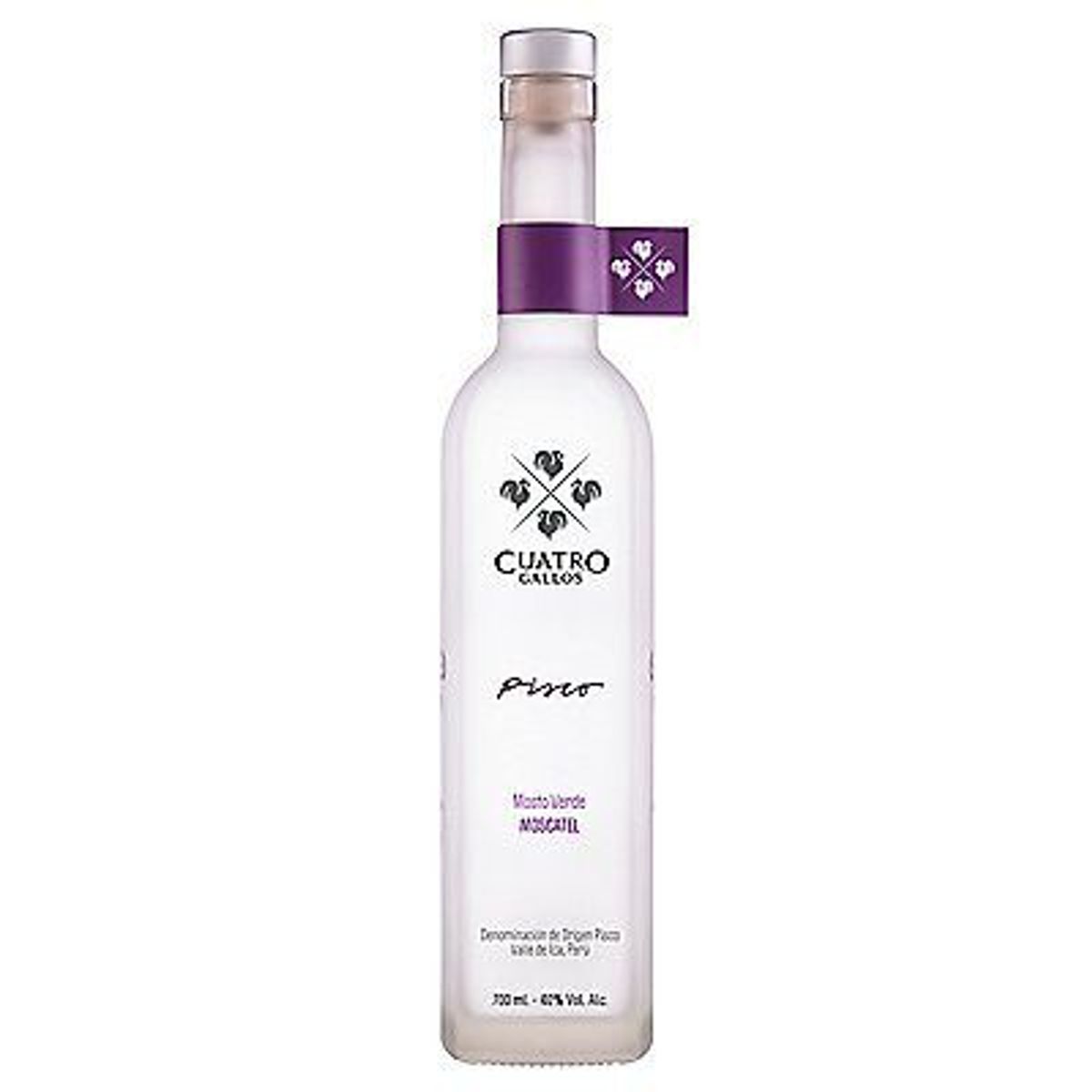 CUATRO GALLOS - Pisco Mosto Verde Moscatel Cuatro Gallos Botella 700 mL