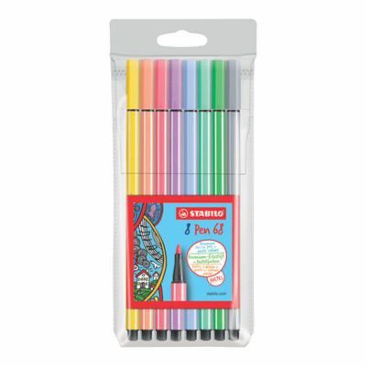 STABILO - Rotulador Stabilo Pen 68 Colores Pasteles Empaque 8 Und