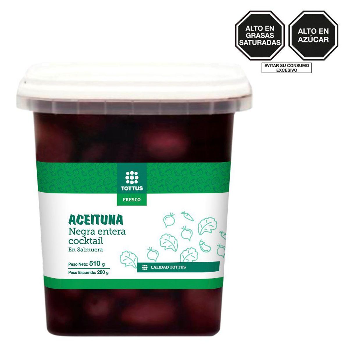 TOTTUS - Aceituna Negra Entera Cocktail