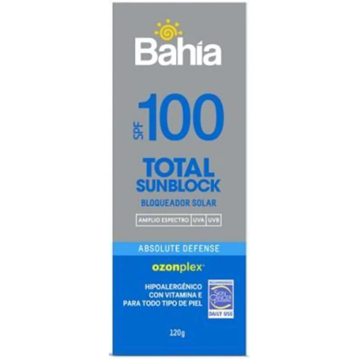 BAHIA - Protector Solar Bahia Total Sunblock FPS100 Envase 120 g