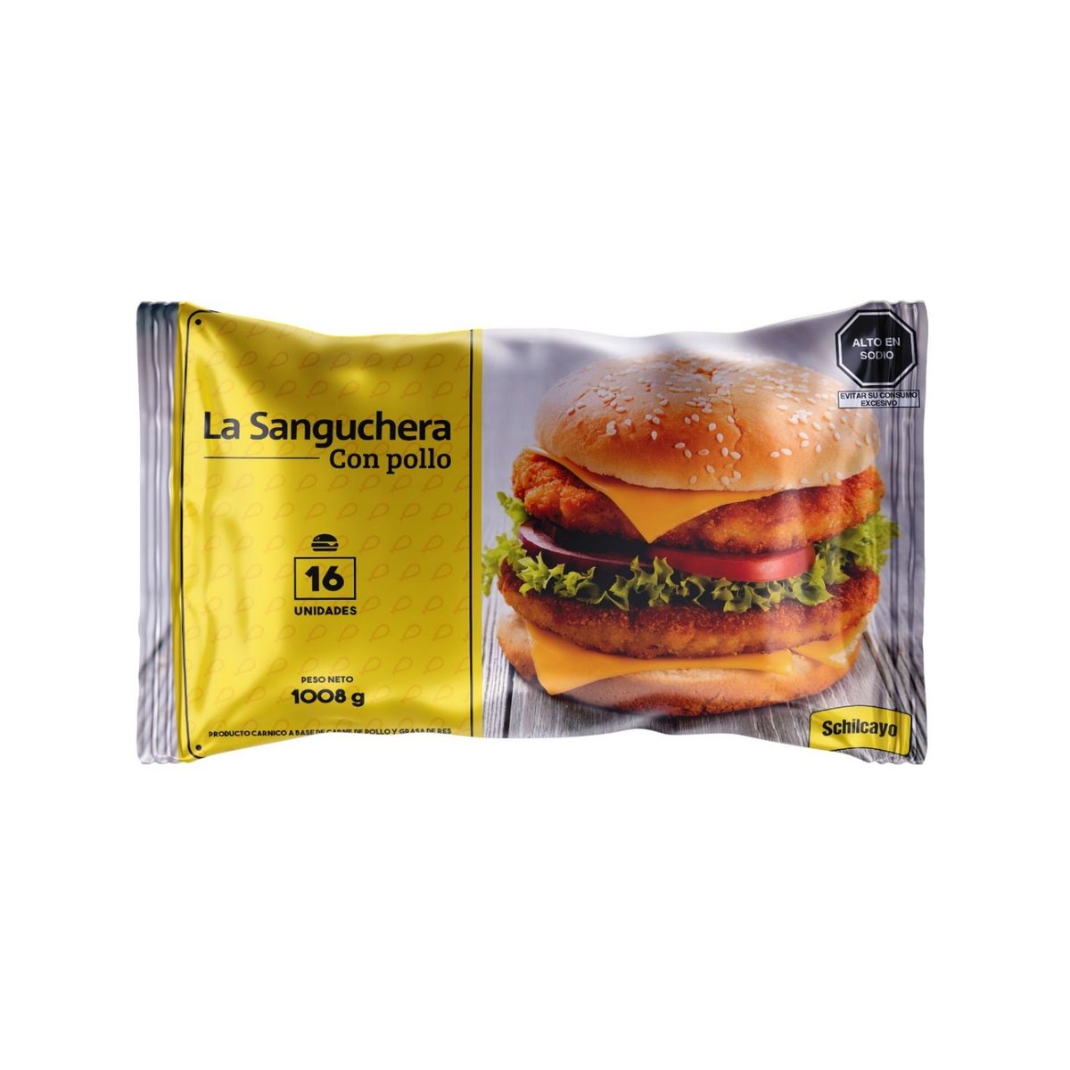 SCHILCAYO - Hamburguesa de Pollo La Sanguchera Schilcayo Empaque 16 Und