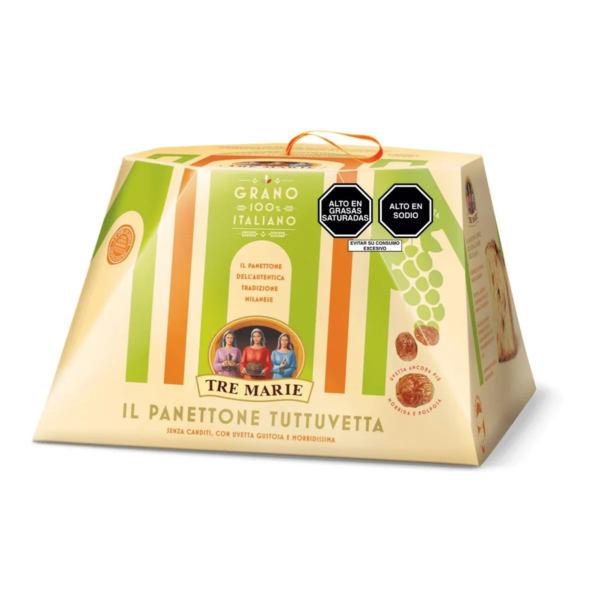 TRE MARIE - Panetón Tre Marie Milanese Senza Canditi Caja 1 Kg