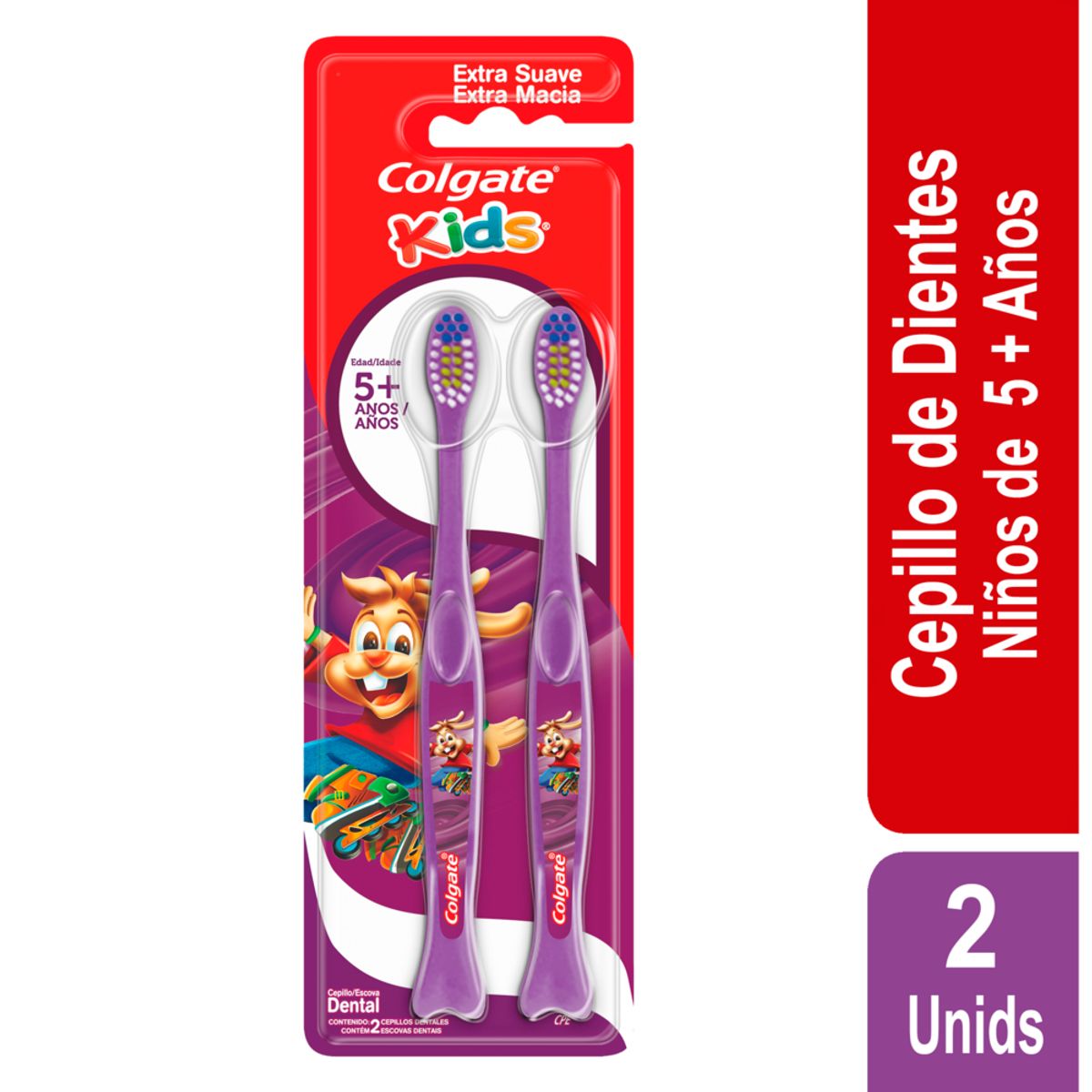 COLGATE - Cepillo De Dientes Colgate Niños 5+ Años Empaque 2 Und