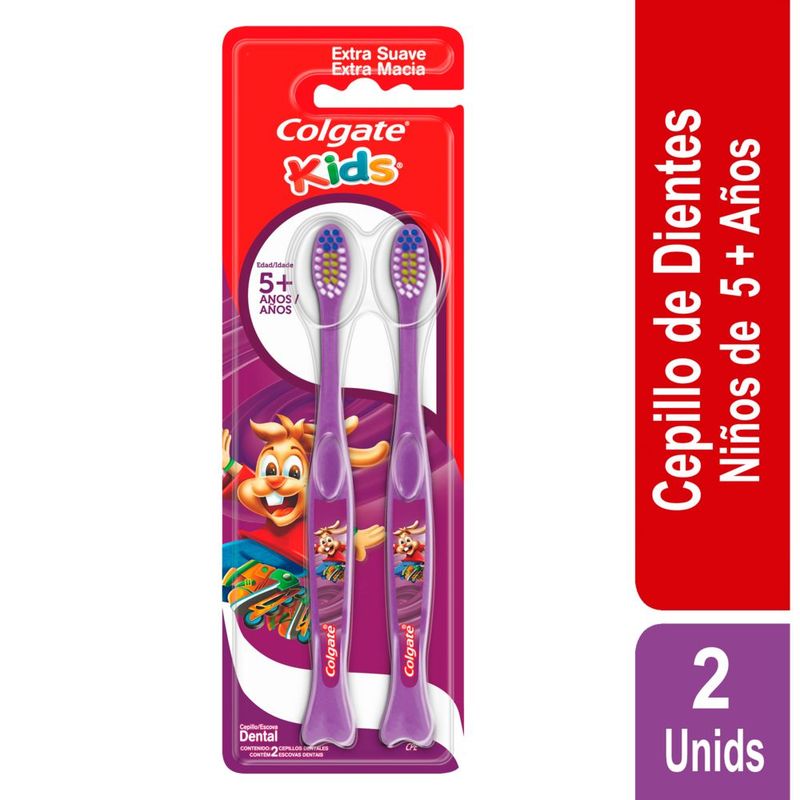 COLGATE - Cepillo Dental Colgate Niños 5+ Años Pack 2 Und