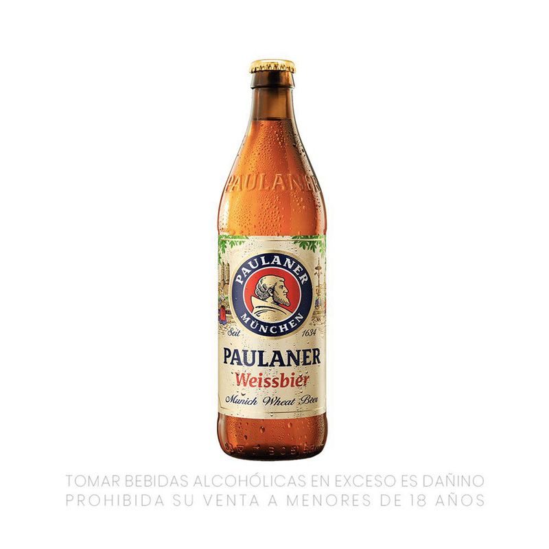 PAULANER - Cerveza Paulaner Naturtrub Botella 500 mL
