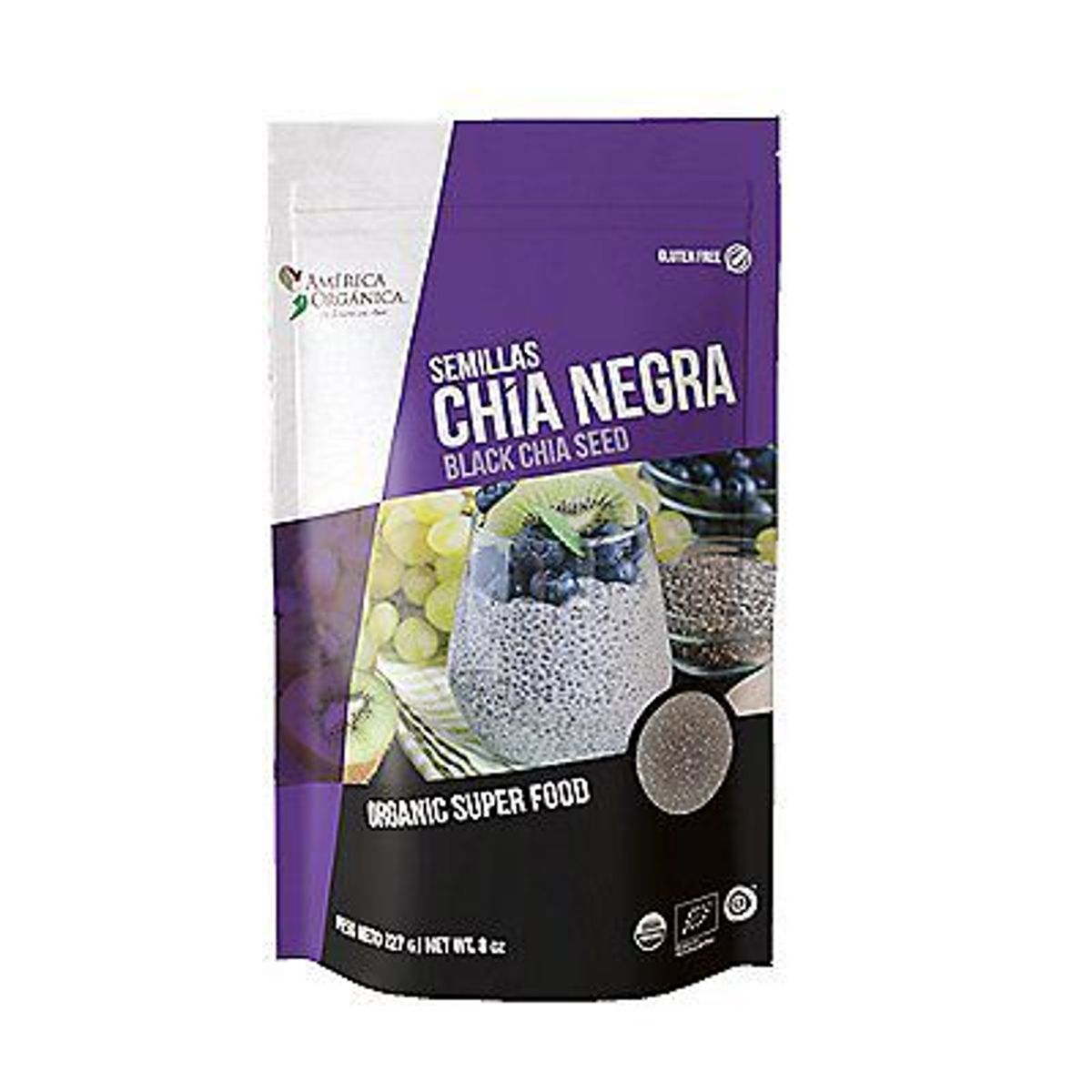 AMERICA ORGANICA - Chía Negra en Semillas Orgánica America 227g