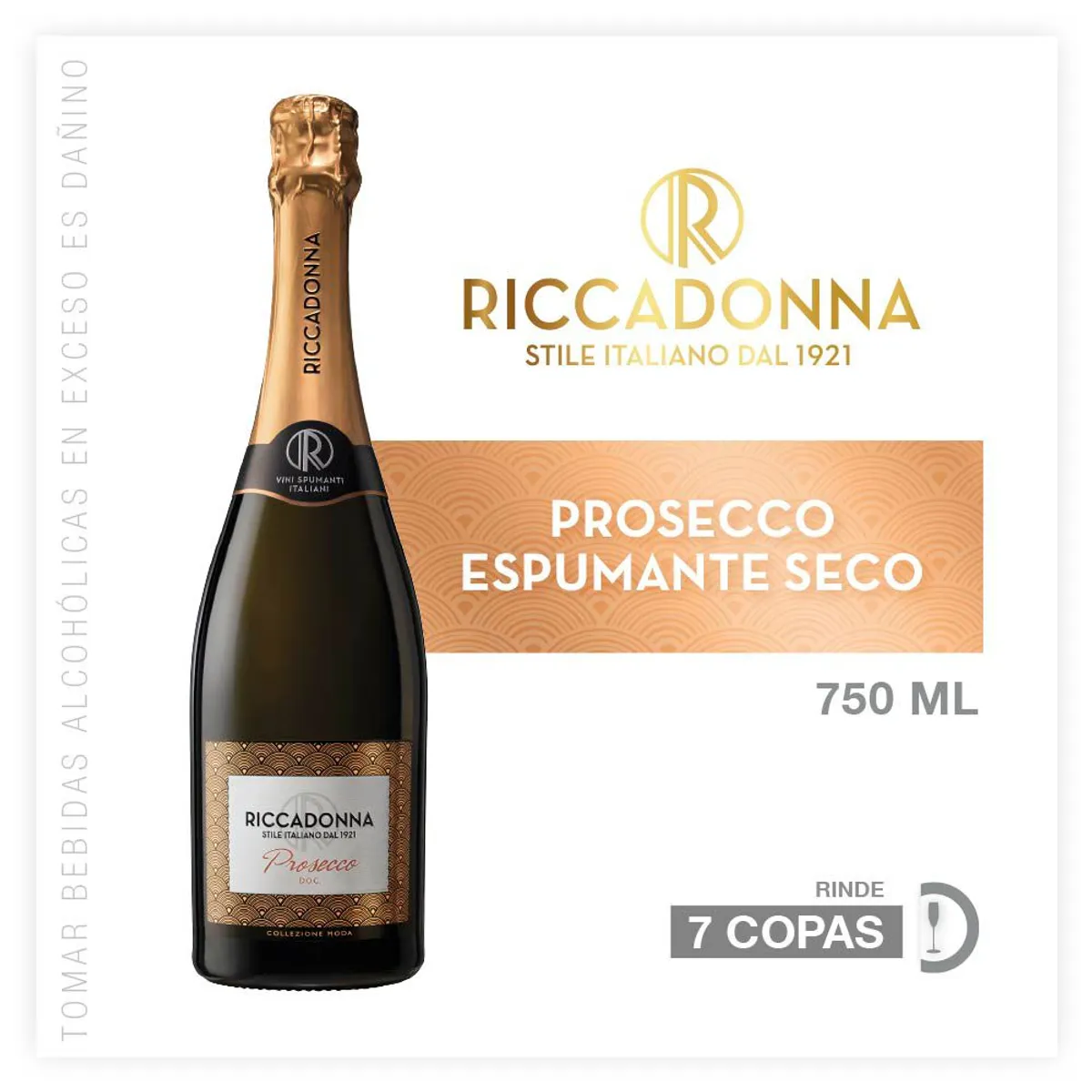 RICCADONNA - Espumante Riccadonna Prosecco Botella 750 mL