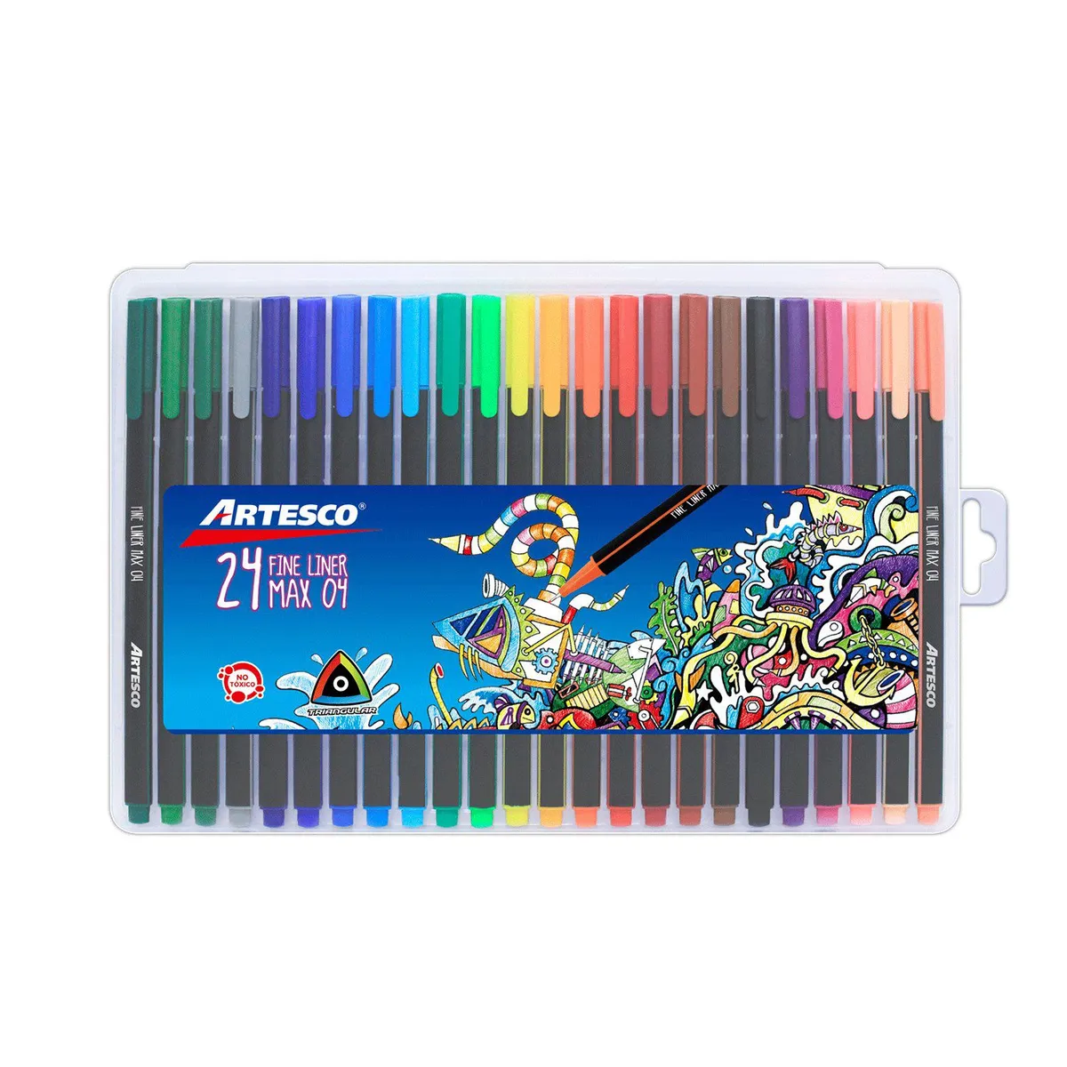 ARTESCO - Lapiceros Artesco Fine Liner Triangular Estuche 24 Und