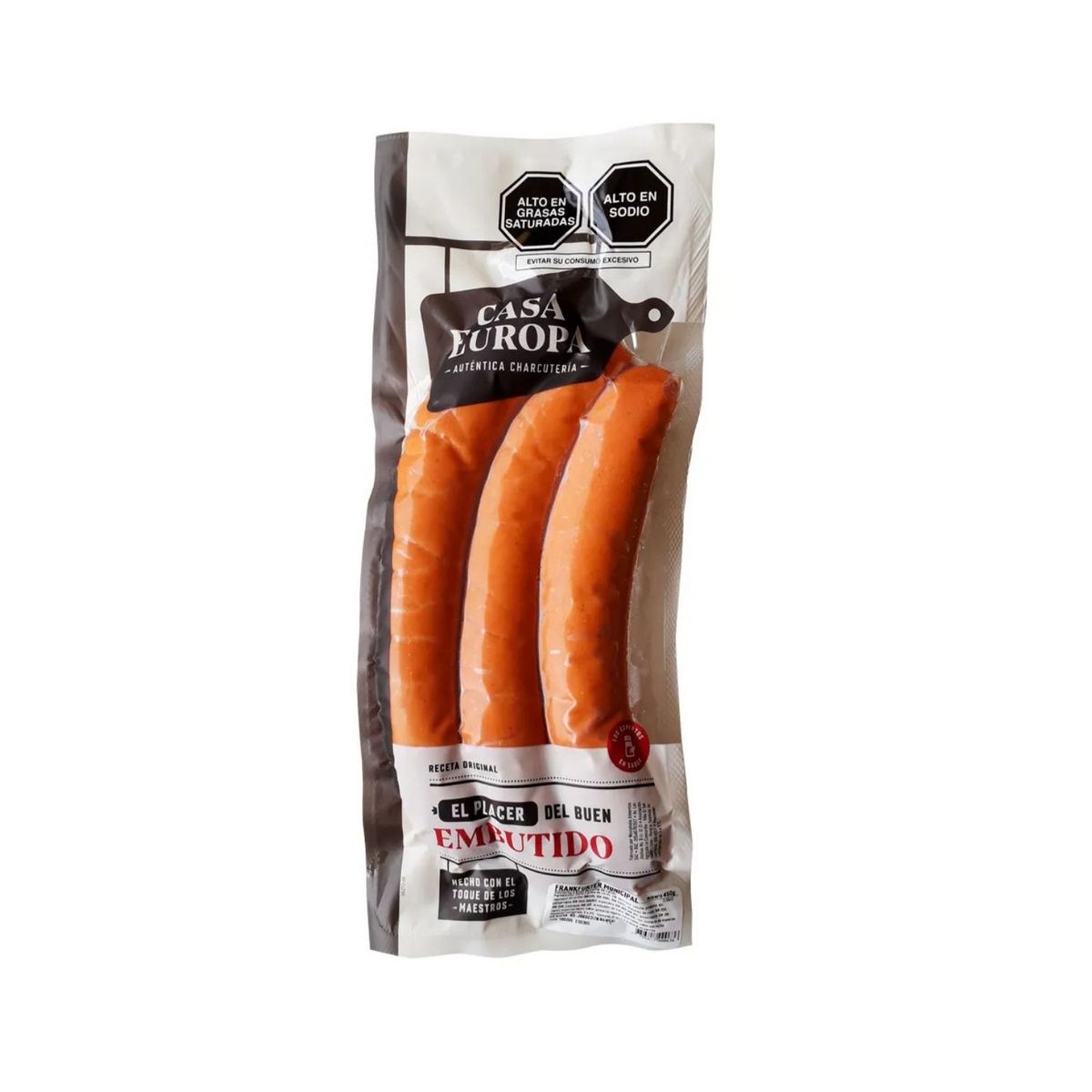 CASA EUROPA - Salchicha Frankfurter Municipal Casa Europa Empaque 450 g