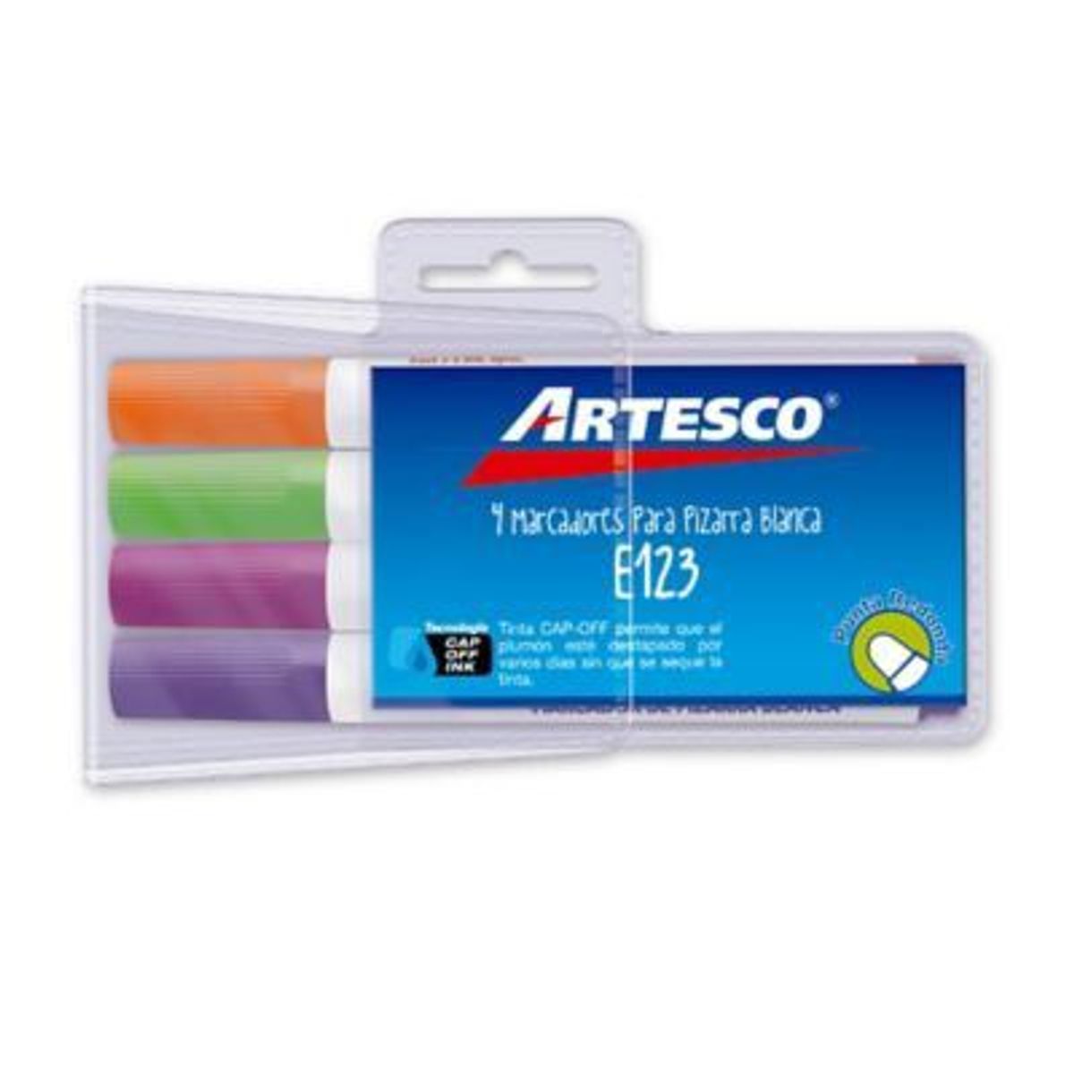 ARTESCO - Plumones De Pizarra Artesco Ecológico E123 Juvenil Estuche 4 Und