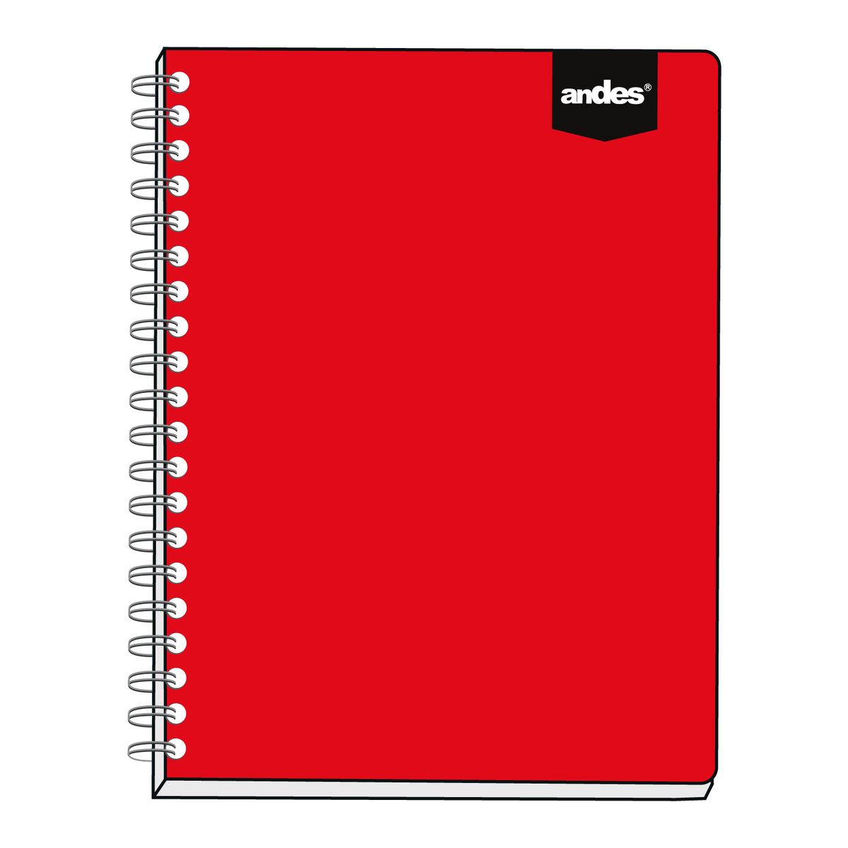 ANDES - Cuaderno Espiral Andes Cuadriculado A4 200 Hojas