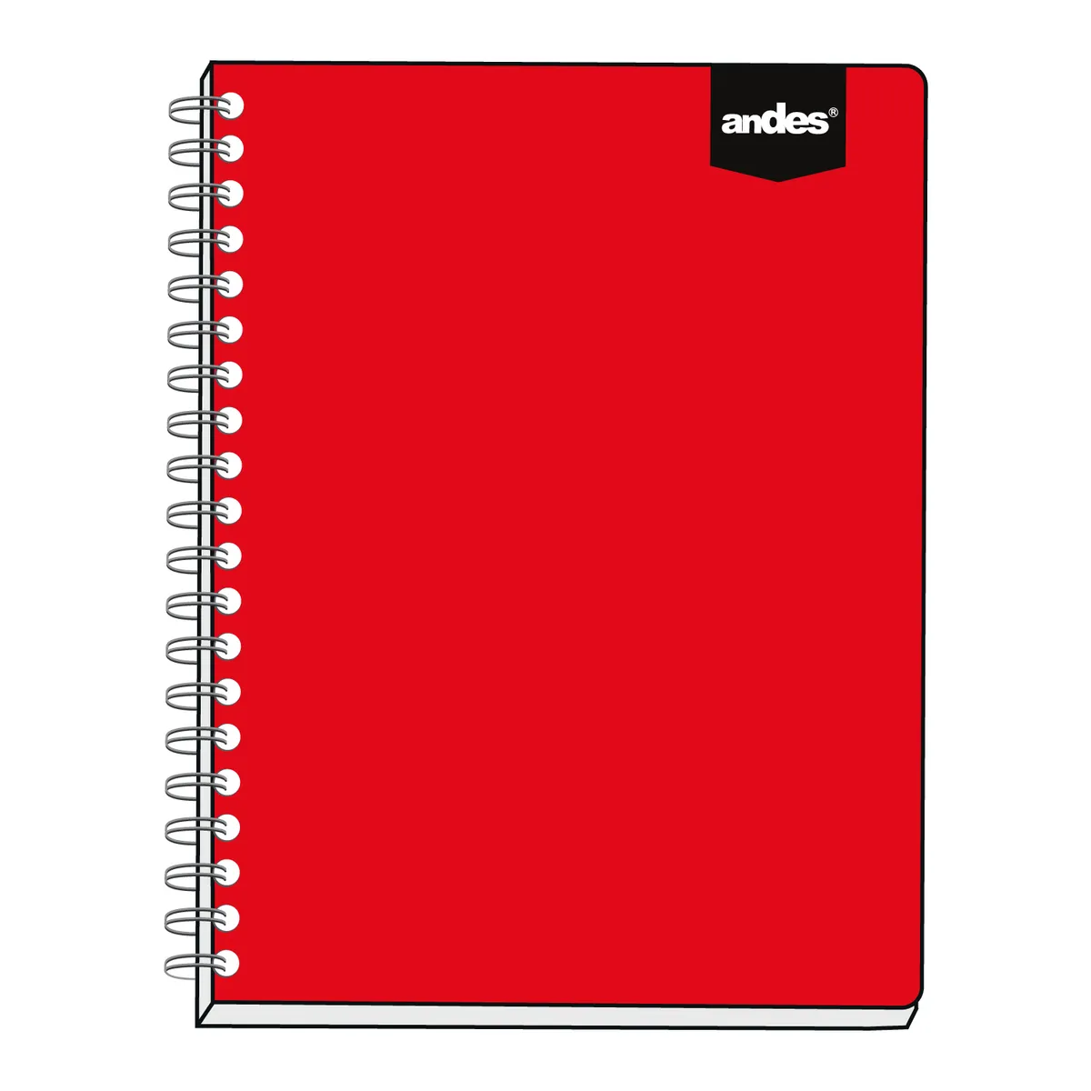 ANDES - Cuaderno Espiral Andes Cuadriculado A4 200 Hojas