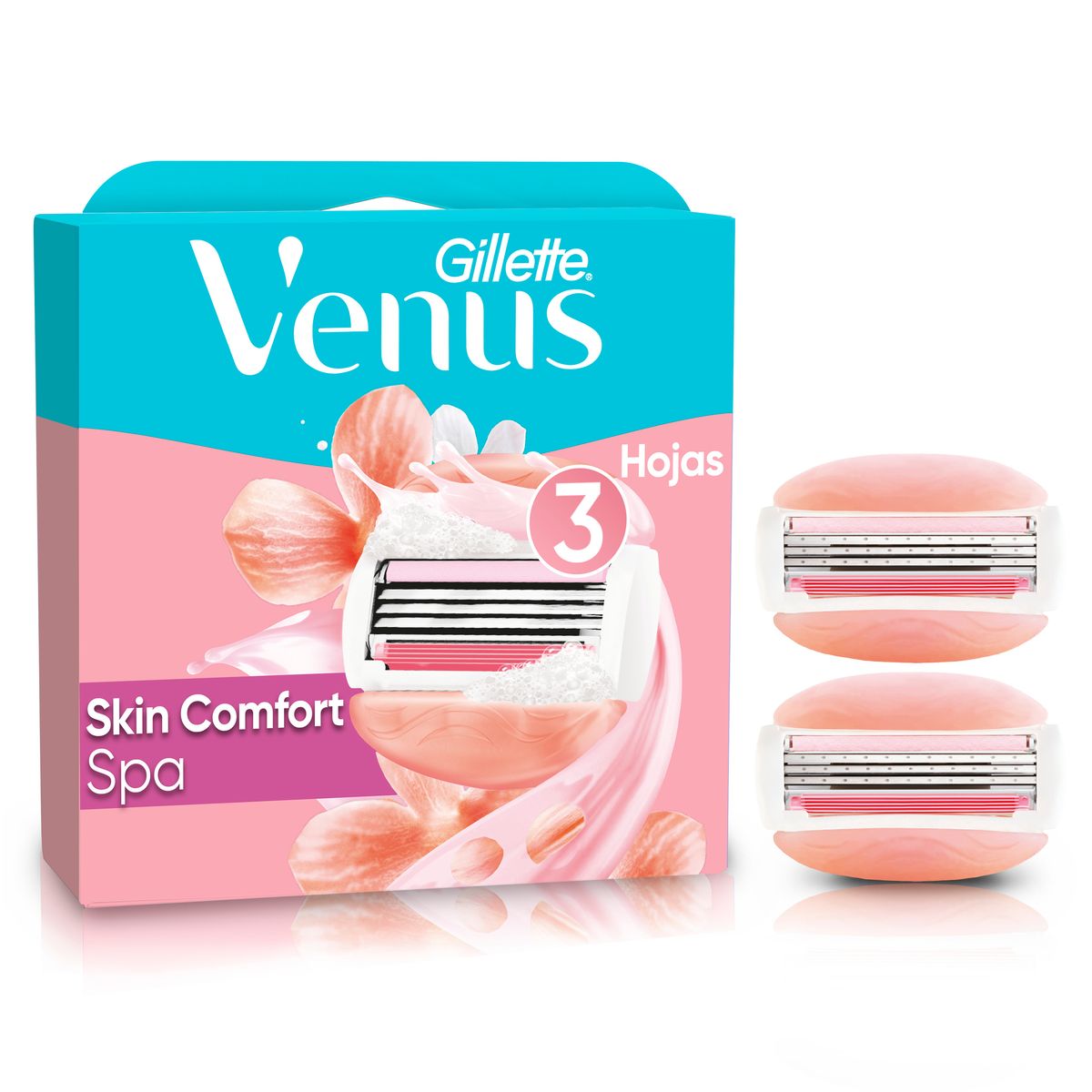 GILLETTE - Cartucho de Afeitar Gillette Venus Skin Comfort Caja 2 Und