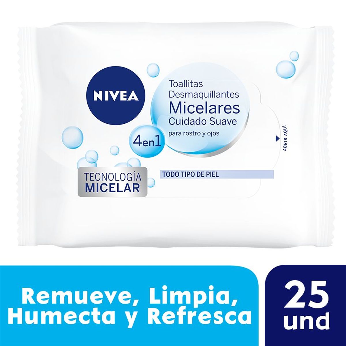 NIVEA - Toallitas Desmaquillantes Micelares Nivea Empaque 25 Und