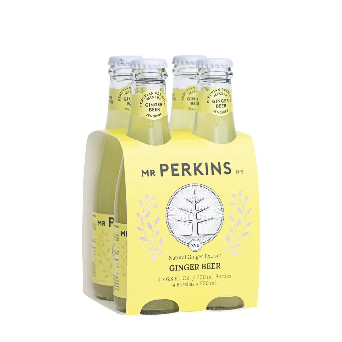 MR PERKINS - Ginger Beer Jengibre Mr Perkins Pack 4 Botellas 200 mL