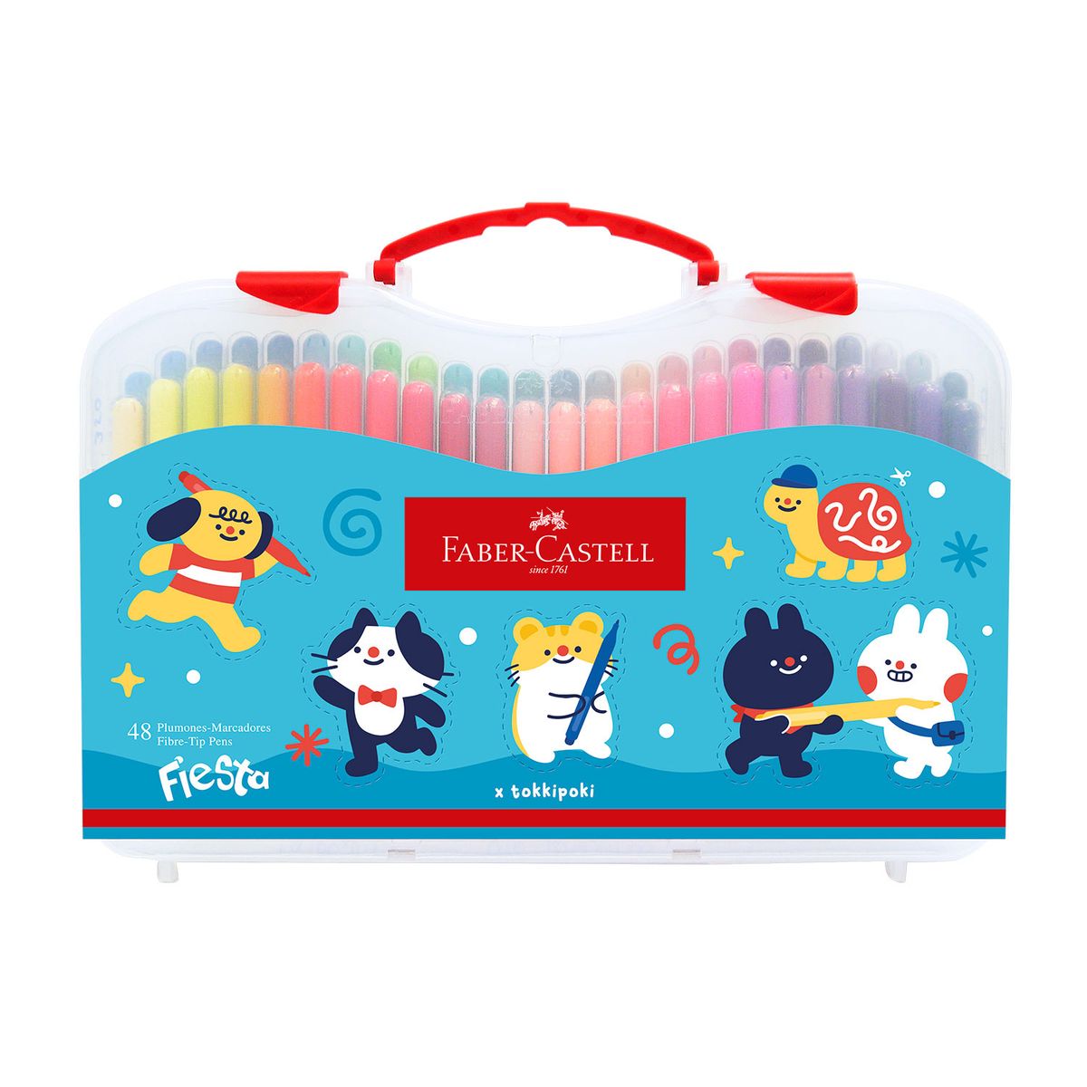 FABER CASTELL - Plumones Faber Castell Fiesta 45 Estuche 48 Und