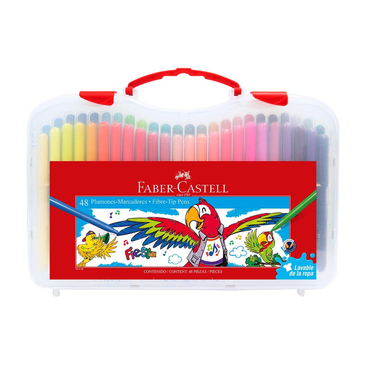 FABER CASTELL - Plumones Faber Castell Fiesta 45 Estuche 48 Und
