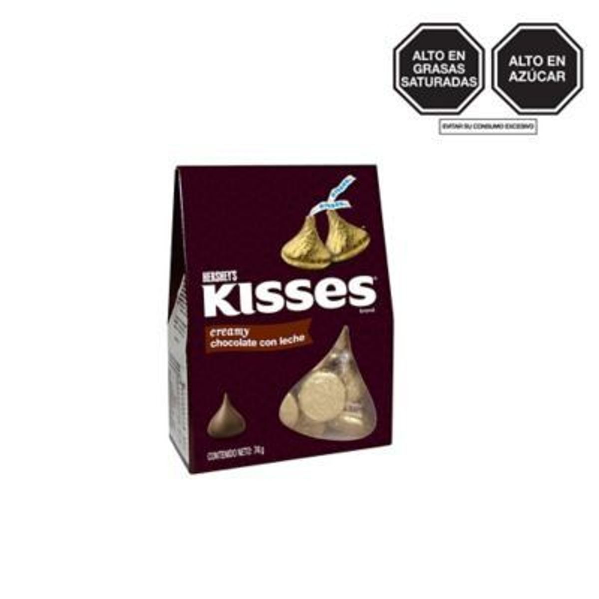 HERSHEYS - Chocolate Hesheys Kisses Extra Cremoso Caja 74 g