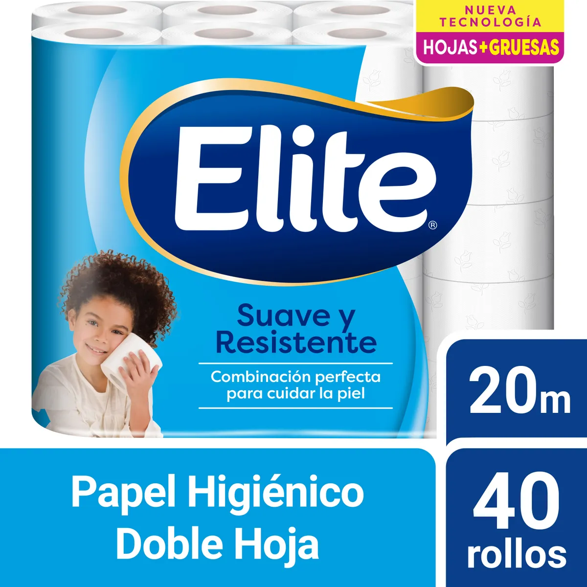 ELITE - Papel Higiénico Elite Doble Hoja con Aloe Vera Empaque 40 Und