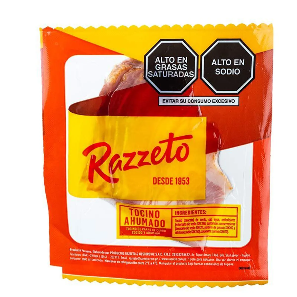 RAZZETO - Tocino Ahumado Razzeto Empaque 90 g