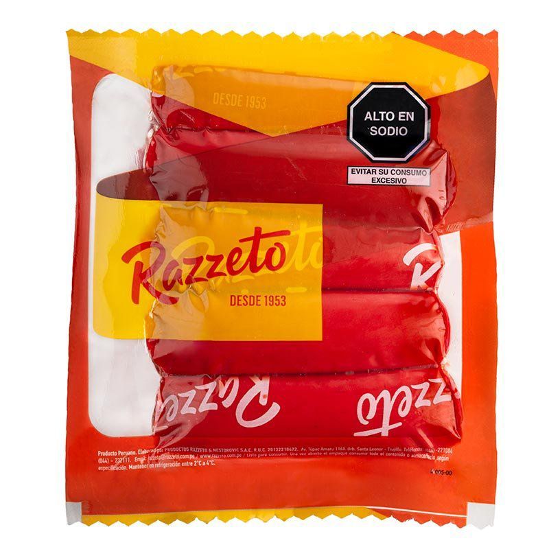 RAZZETO - Hot Dog Razzeto Empaque 470 g