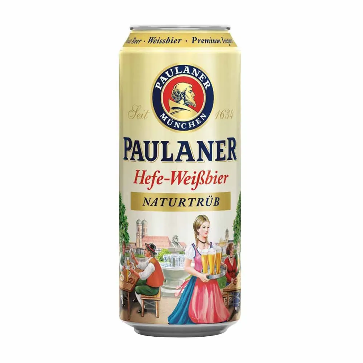 PAULANER - Cerveza Paulaner Naturtrub Lata 500 mL