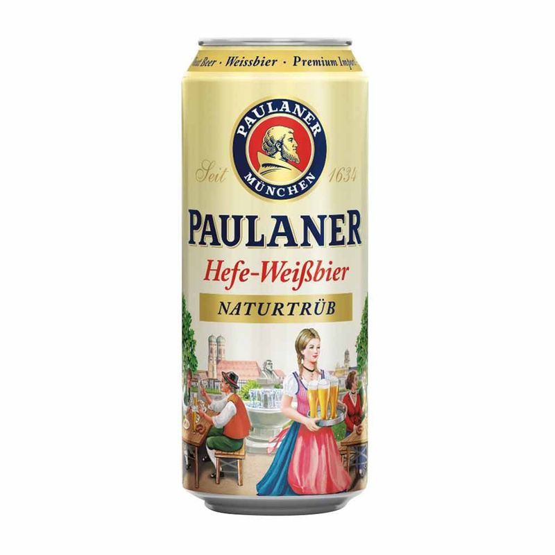 PAULANER - Cerveza Paulaner Naturtrub Lata 500 mL