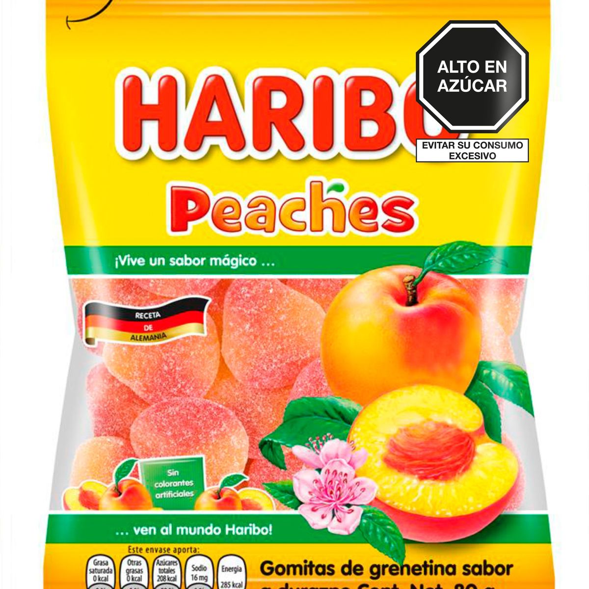 HARIBO - Gomitas Haribo Peaches Sabor Durazno Bolsa 80 g